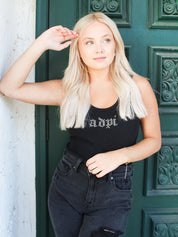 Bling Ring Rhinestone Rib Sorority Tank
