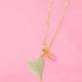 Large Heart Charm Necklace