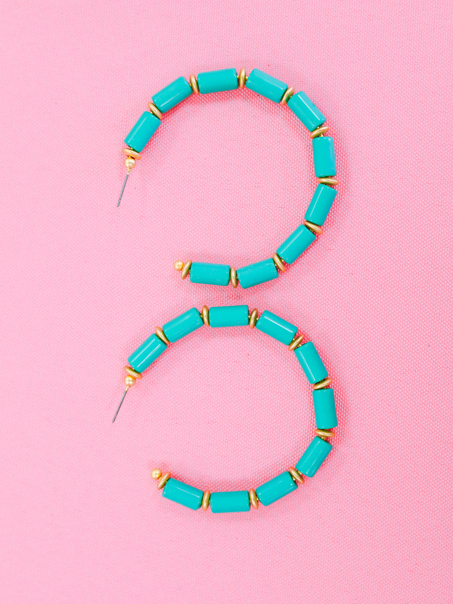 Cara Earrings - Teal