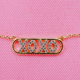 XOXO Badge Necklace