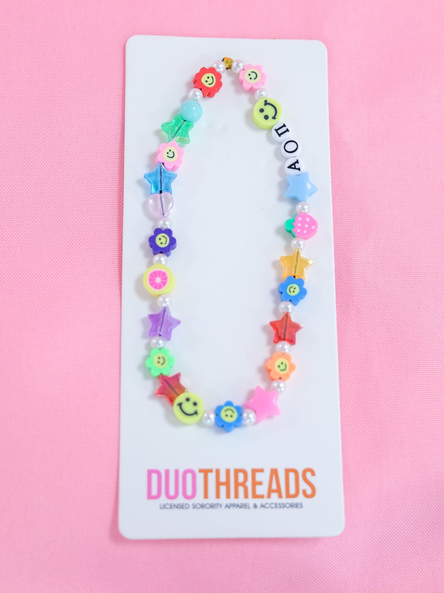Beaded Sorority Phone Charm