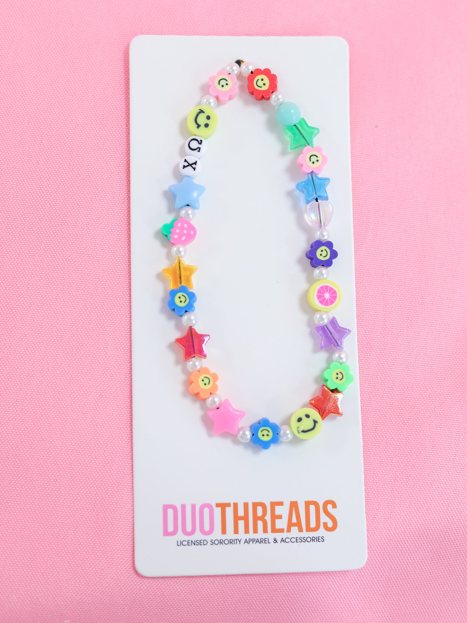 Beaded Sorority Phone Charm