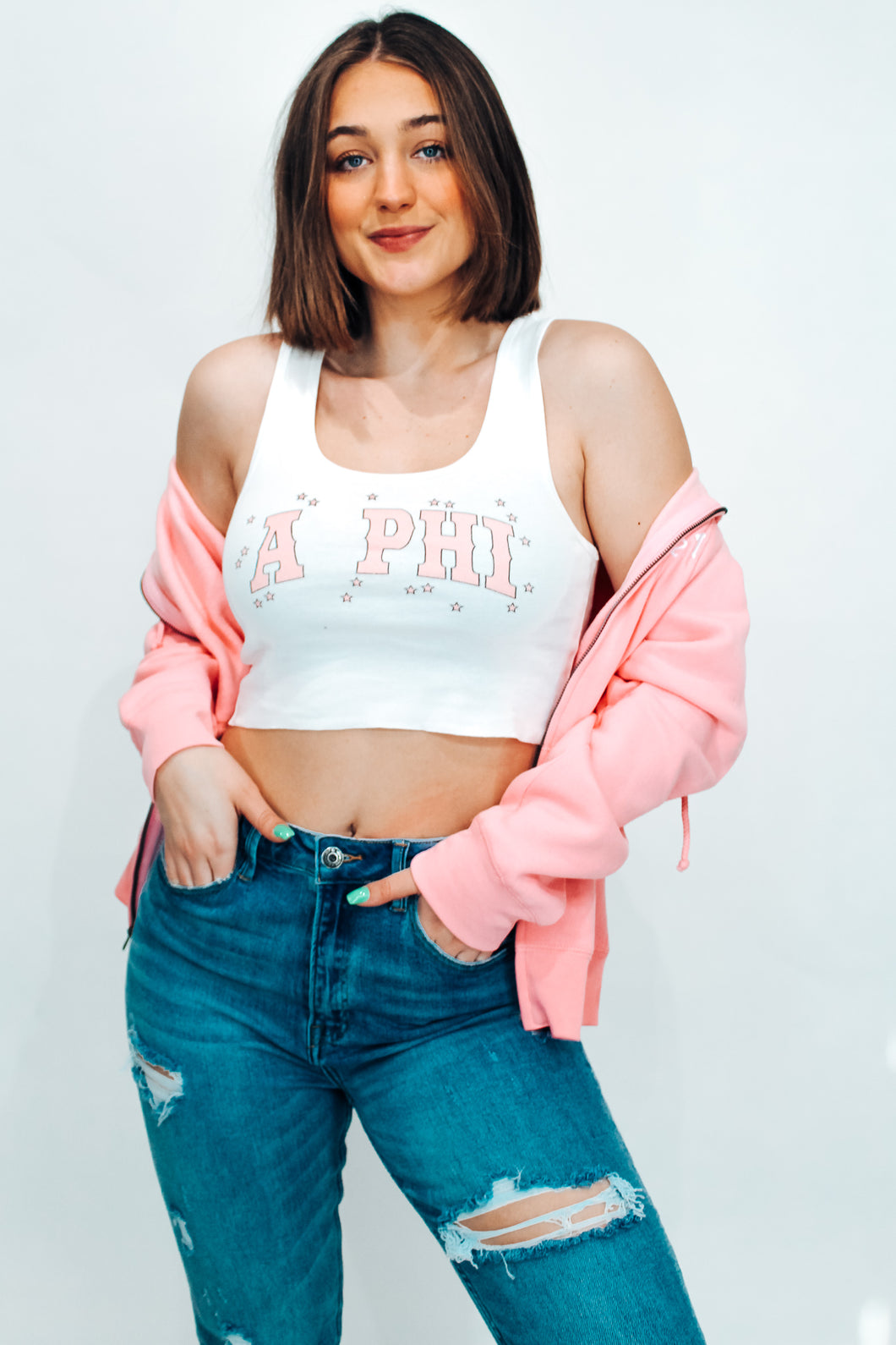 Alpha Phi Kacey Rib Tank