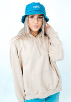 Load image into Gallery viewer, Alpha Phi Denim Embroidered Bucket Hat
