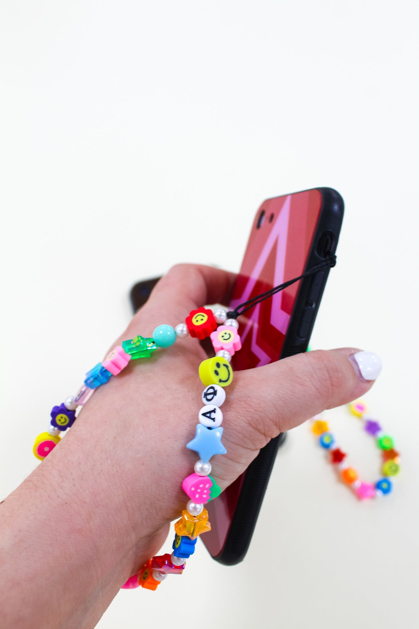 Beaded Sorority Phone Charm
