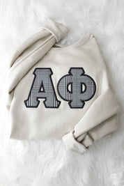 Study Hall Embroidered Sorority Crewneck