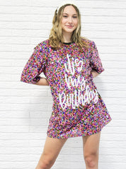 It's My Birthday Sequin T-shirt Dress
