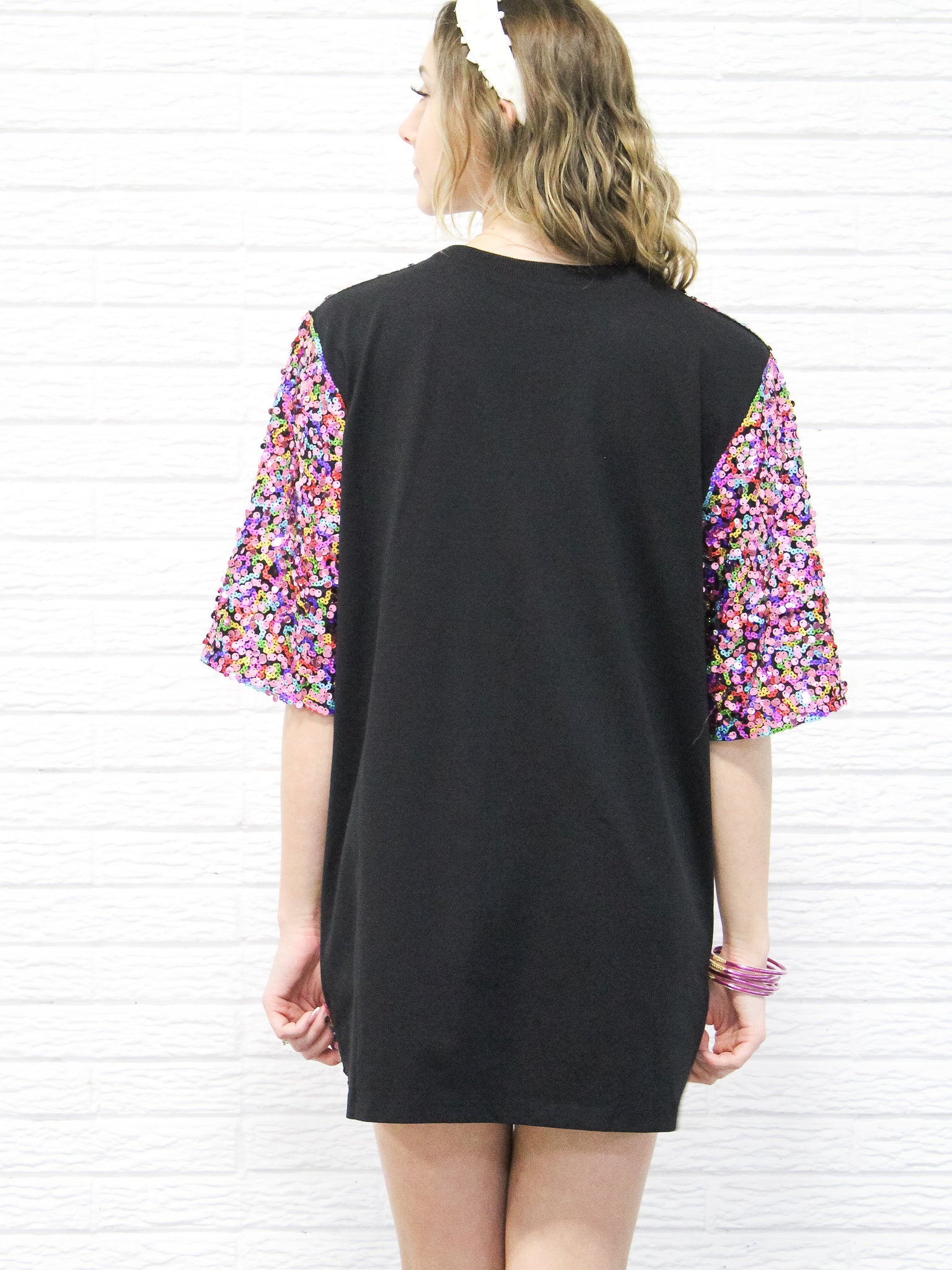 It's My Birthday Sequin T-shirt Dress Duo Studio Designs It's My Birthday Sequin T-shirt Dress Duo Studio Designs
