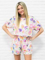Wild Flower Sequin Set