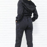 Black Embellished Sweat Set