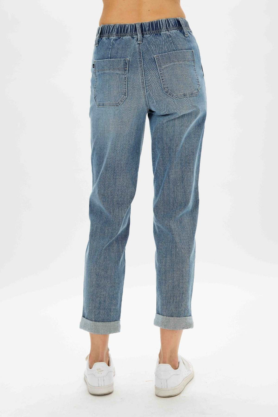 Judy Blue SPRING Hi-Rise Pull-On Denim Joggers with Drawstrings – Emma  Lou's Boutique