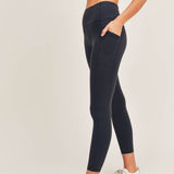 No Front Seam Lycra-Blend Swoop Leggings