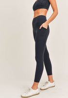Load image into Gallery viewer, No Front Seam Lycra-Blend Swoop Leggings
