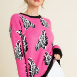 Wild Thing Pink Zebra Sweater