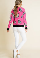 Load image into Gallery viewer, Wild Thing Pink Zebra Sweater
