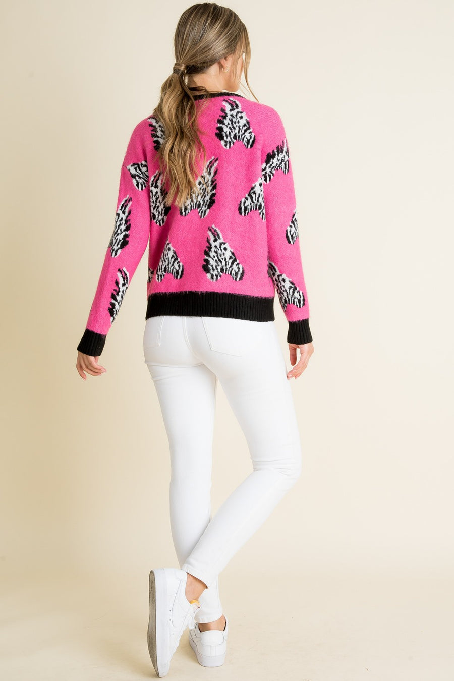 Wild Thing Pink Zebra Sweater