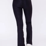 Foil Printed Front Slit High-Waist Leggings
