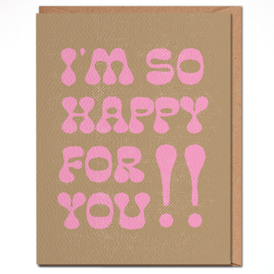 I'm so Happy for You - Stylish Congratulations Card