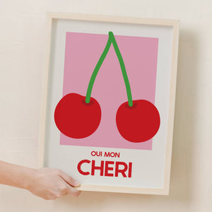Oui Mon Cheri | Fruity Collection | Wall Art Print