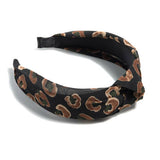 Knotted Burnout Leopard Headband