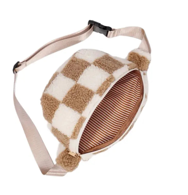 Checker Sherpa Bum Bag