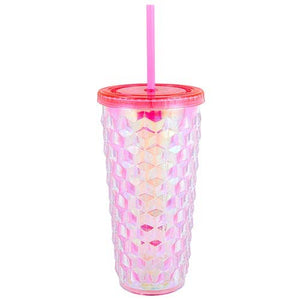 Pink Iridescent Travel Tumbler