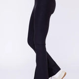 Foil Printed Front Slit High-Waist Leggings
