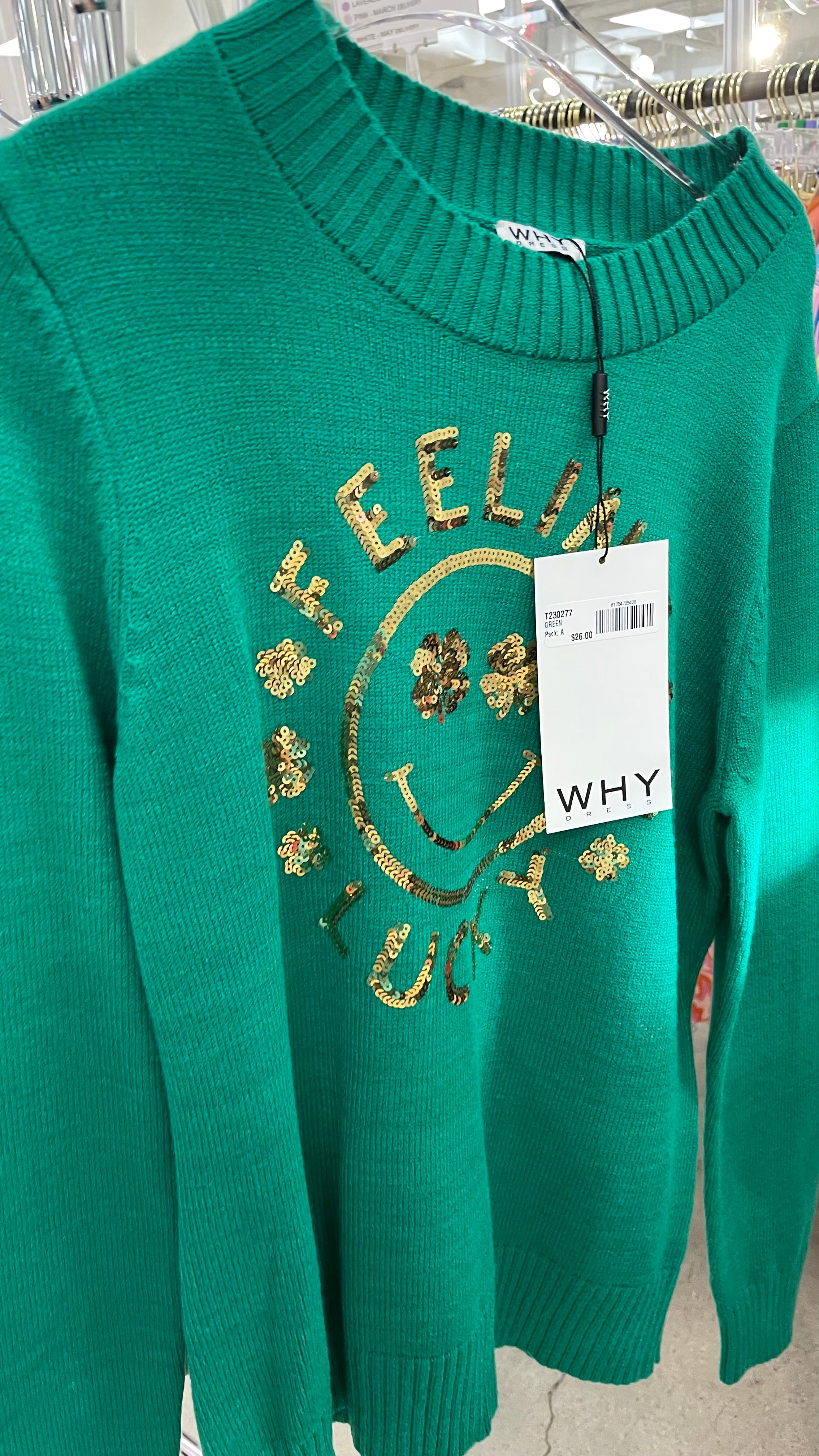 Feeling Lucky Sequin Sweater
