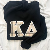 London Plaid Embroidered Sorority Sweatshirt