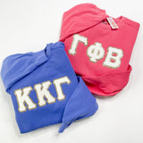 Chenille Embroidered Letter Sorority Sweatshirt