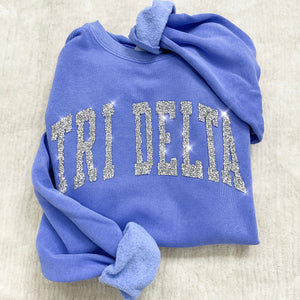 Delta Delta Delta Cool Girl Caviar Bead Sweatshirt