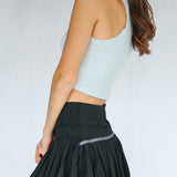 Golden Girl Pleated Tennis Skirt Black